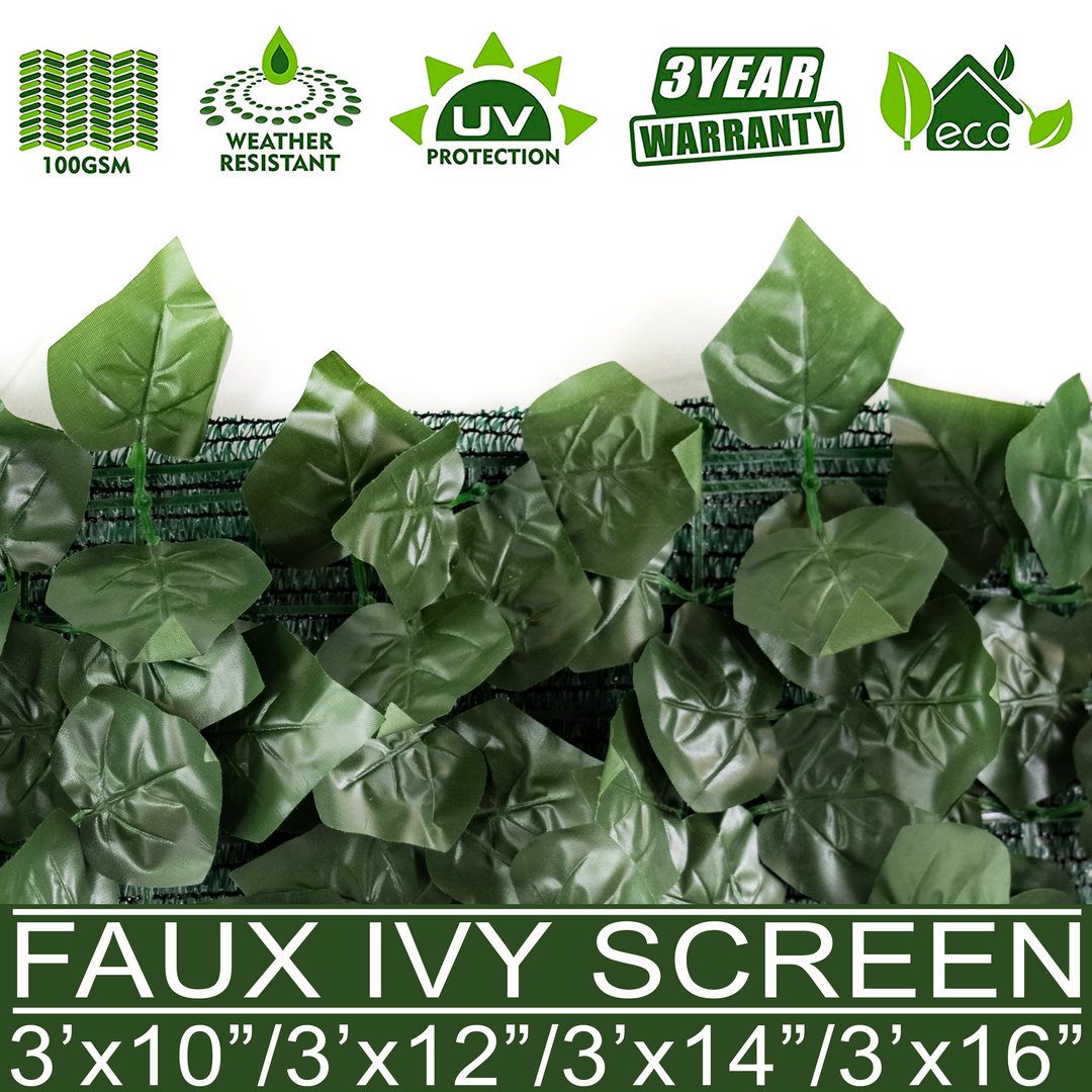 Artificial Hedges Faux Ivy Leaves Fence Privacy Screen Panels  Decorative Trellis