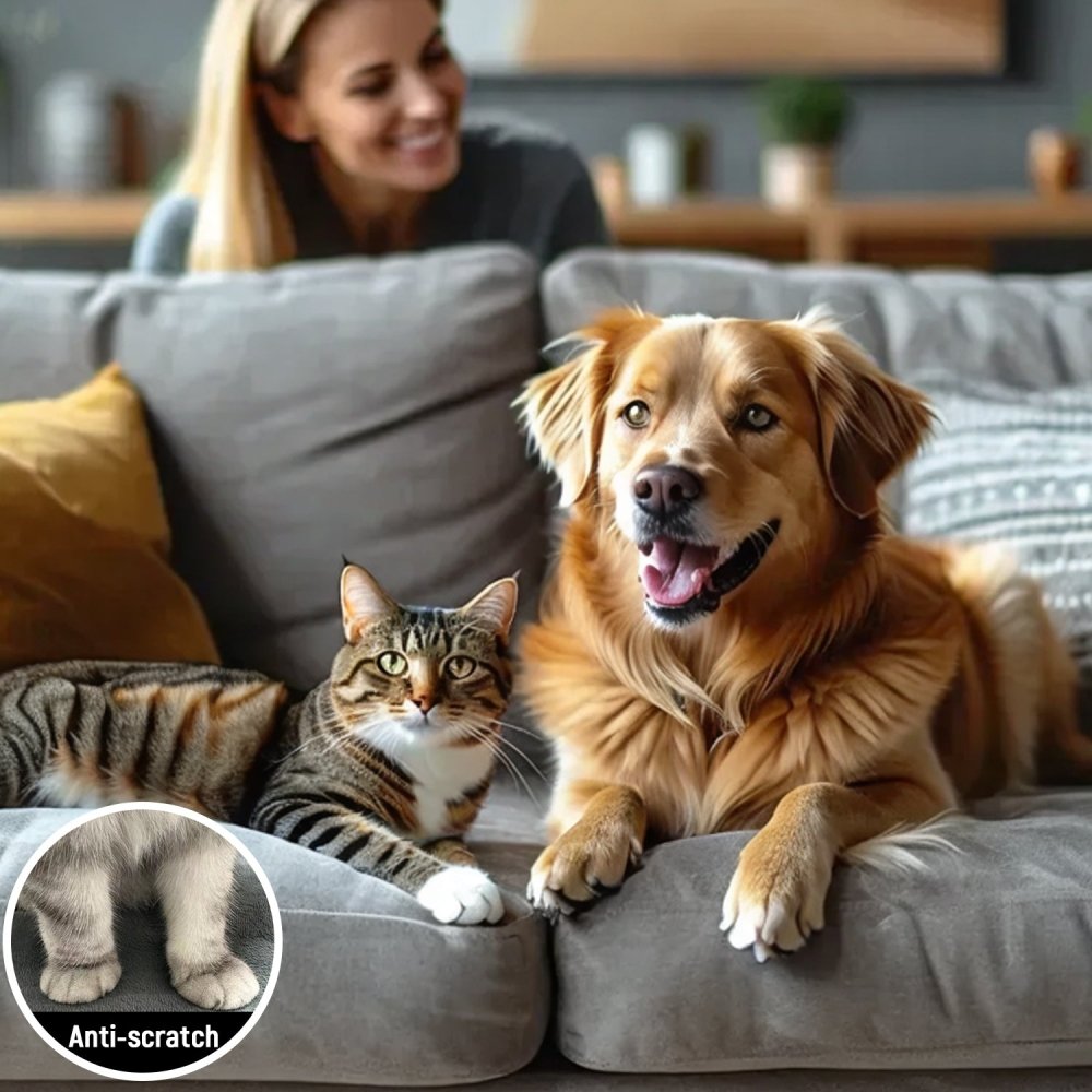 Custom Replacement Chair Cushion - Pet Friendly - Grey Crystal Velvet - Royal Shade USA