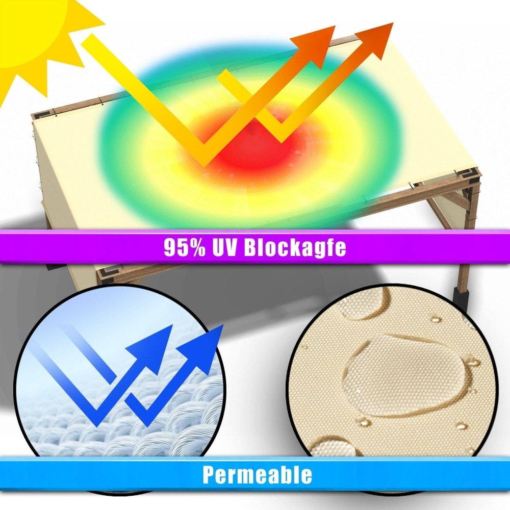 custom waterproof pergola shade