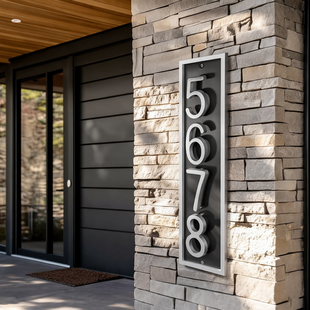 【Custom】House Numbers Address Sign Plaque With Frame - Royal Shade USA