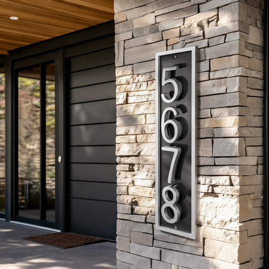 【Custom】House Numbers Address Sign Plaque With Frame - Royal Shade USA