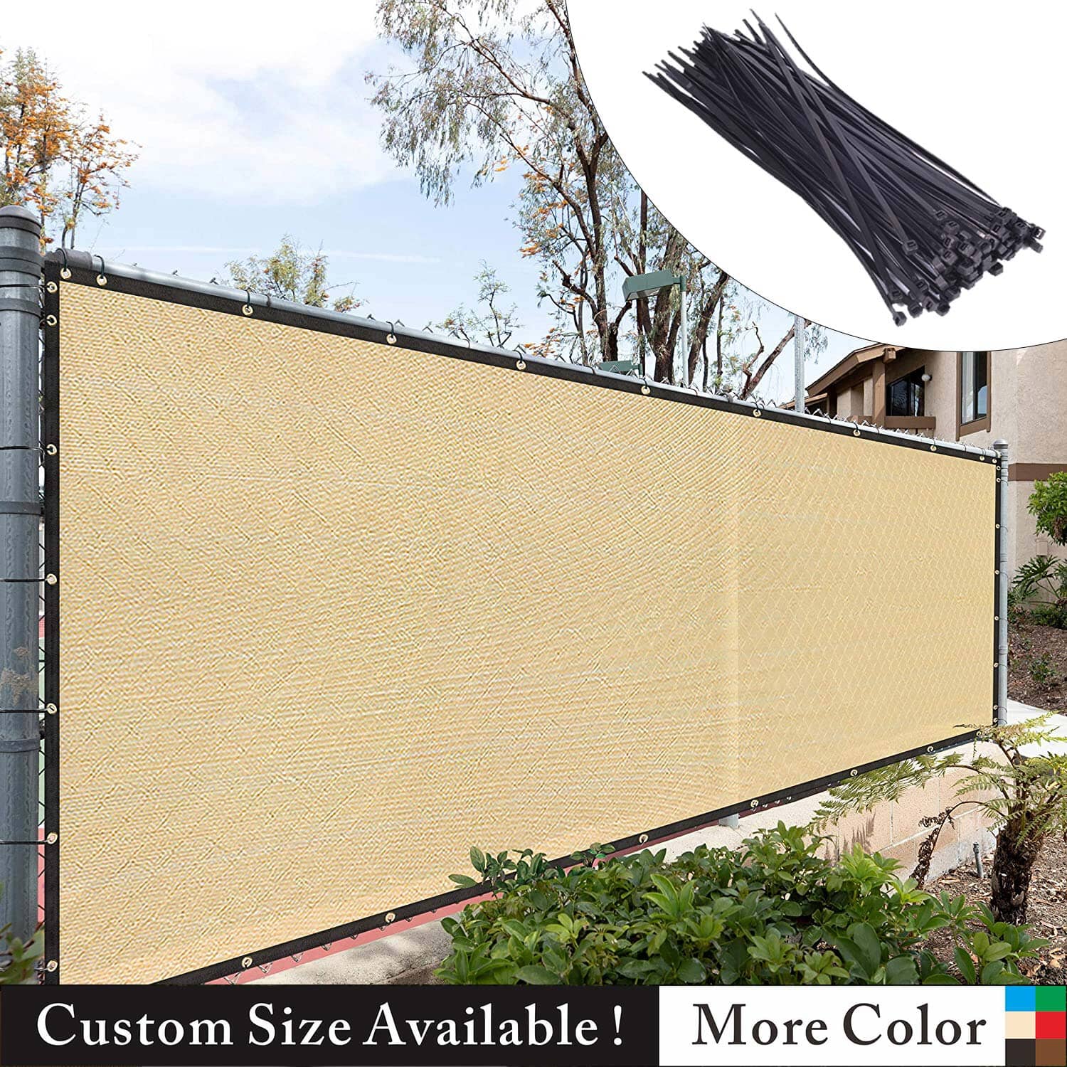 Royal Shade Custom Fence Privacy Screen Size