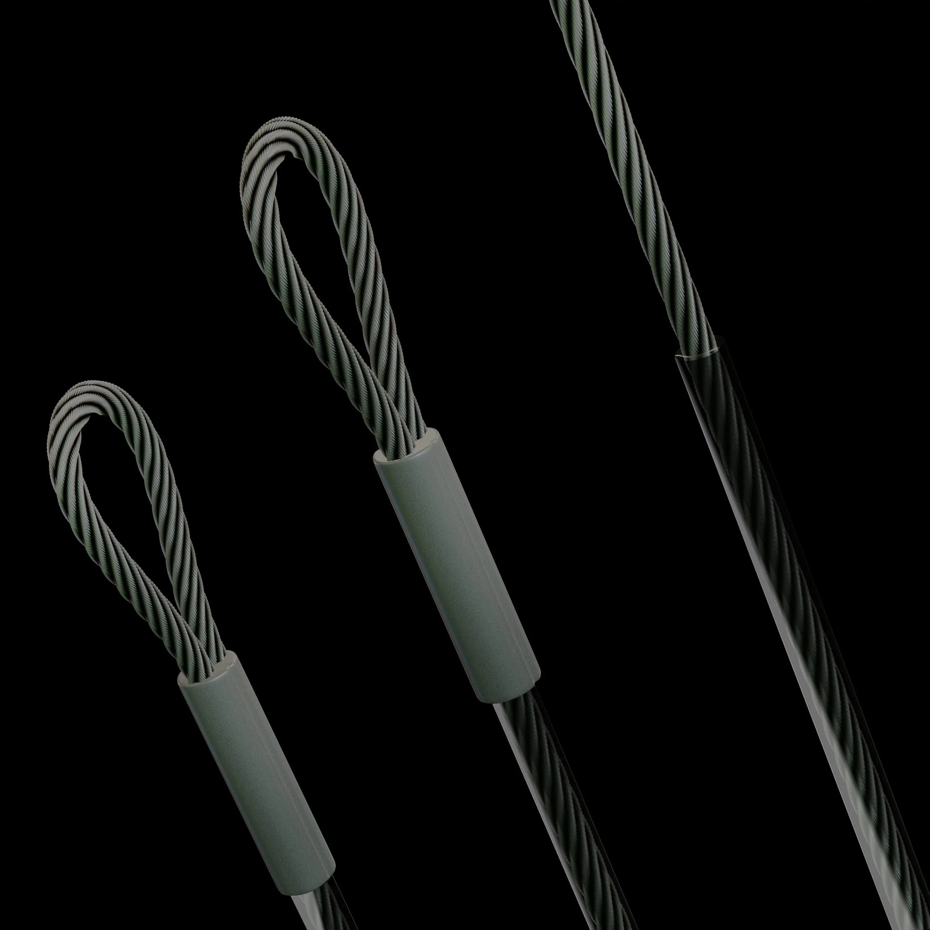 PVC Coated Stainless Steel Metal Wire Cable Ropes Set – Royal Shade USA