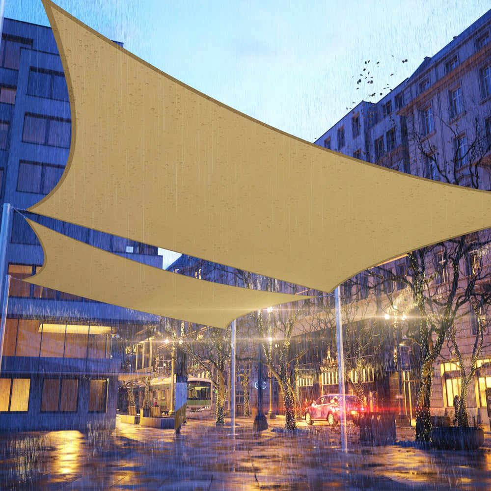 Waterproof Rectangle Sun Shade Sail Canopy, Commercial Grade 8 Colors