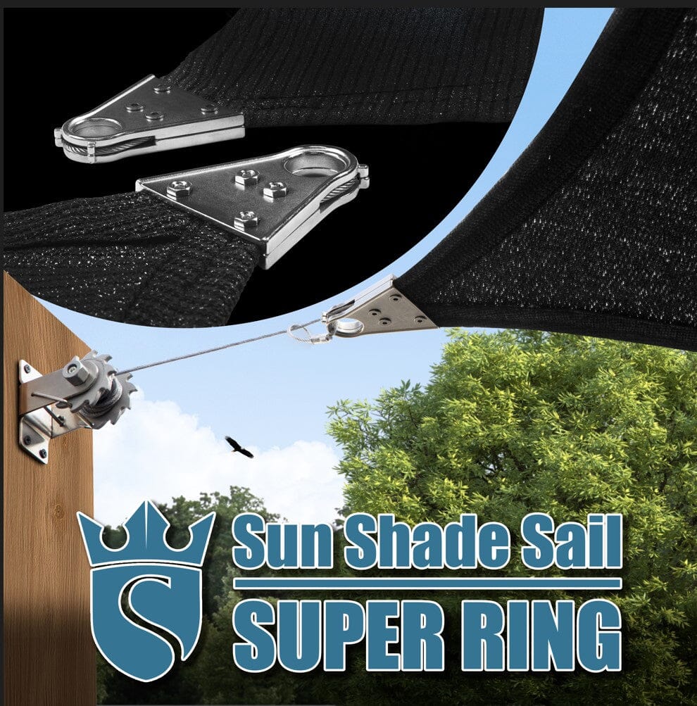 Rectangle Super Ring Heavy-Duty Sun Shade Sail Canopy