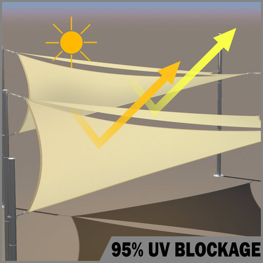 Waterproof Rectangle Sun Shade Sail Canopy